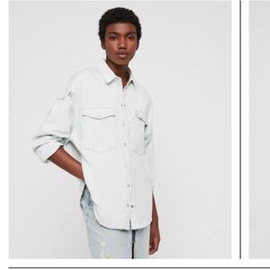 AllSaints Harper Oversized Denim Shirt